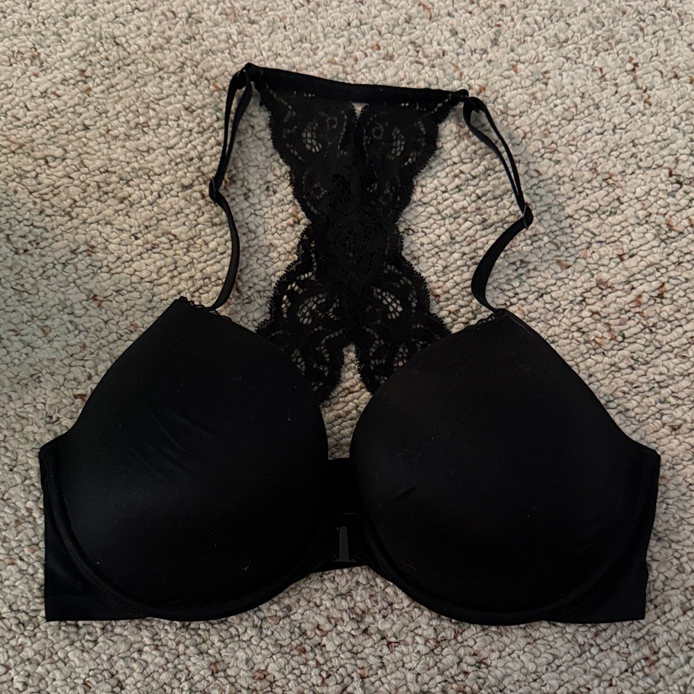 Victoria's Secret Black Lace Racerback Bra